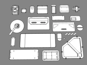 Sci fi trim sheets 3 3D Model