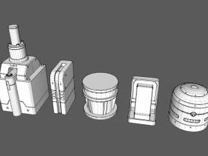 Sci fi trim sheets 3 3D Model