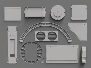 Sci fi trim sheets 3 3D 모델