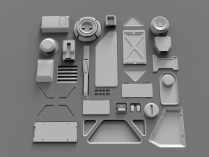 Sci fi trim sheets 3 3D 모델