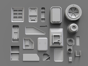 Sci fi trim sheets 3 3D 모델