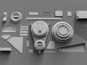 Sci fi trim sheets 3 3D 모델