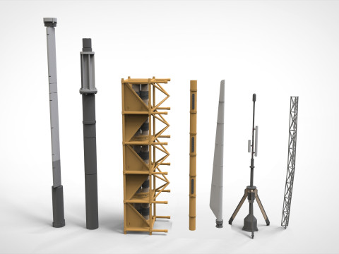 Sci-Fi architecture Elements collection 33 3D-Modell