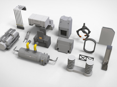 Sci-Fi architecture Elements collection 33 3D-Modell