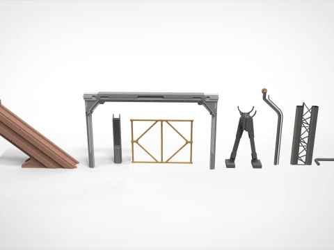 Sci-Fi architecture Elements collection 33 3D Model