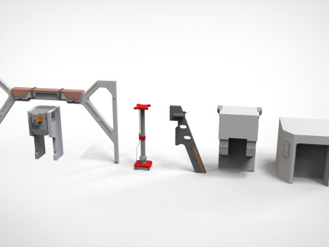 Sci-Fi architecture Elements collection 33 3D-Modell