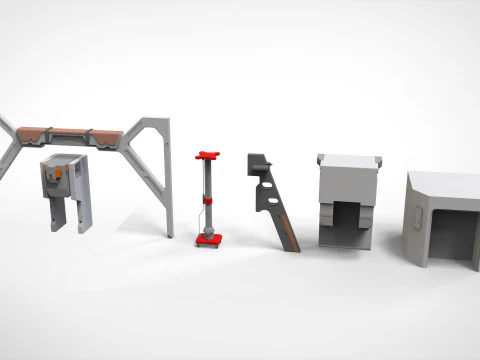 Sci-Fi architecture Elements collection 33 3D Model