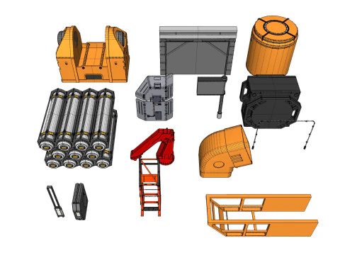 Sci-Fi architecture Elements collection 33 3D Model