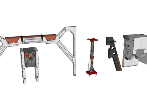 Sci-Fi architecture Elements collection 33 3D Model