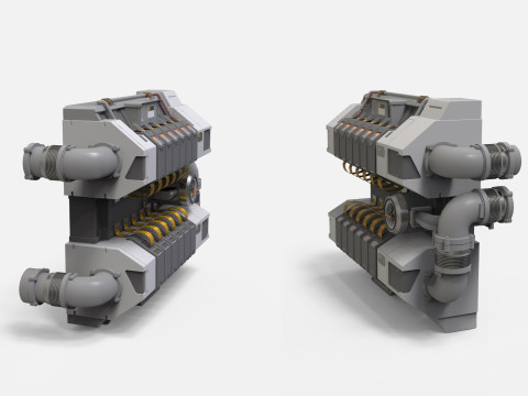Sci-fi Architecture kitbash 48 Modelo 3D