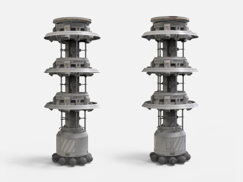 Sci-fi Architecture kitbash 48 Modelo 3D
