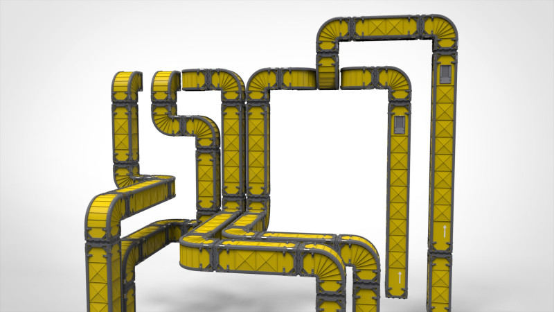Sci-Fi ventilation system 3D Model .c4d .max .obj .3ds .fbx .stl .blend 