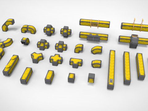 Sci-Fi ventilation system 3D Model