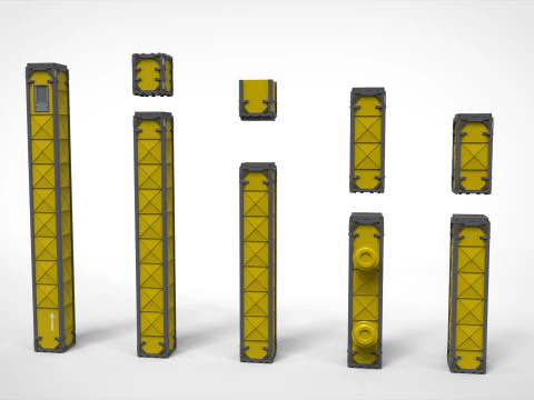 विज्ञान-फाई वेंटिलेशन सिस्टम 3D मॉडल