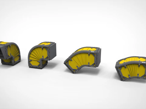 विज्ञान-फाई वेंटिलेशन सिस्टम 3D मॉडल