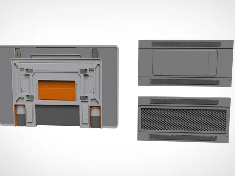 Kitbash o architekturze science-fiction 49 Model 3D