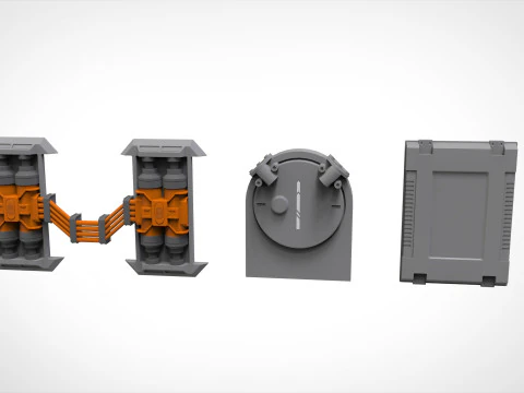 Kitbash o architekturze science-fiction 49 Model 3D