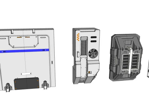 Kitbash o architekturze science-fiction 49 Model 3D
