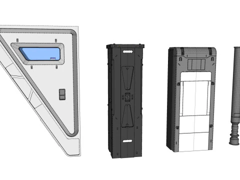 Kitbash o architekturze science-fiction 49 Model 3D