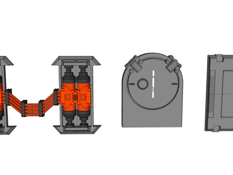 Kitbash o architekturze science-fiction 49 Model 3D