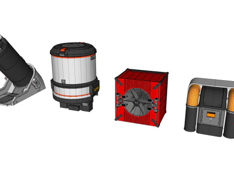 Kitbash o architekturze science-fiction 49 Model 3D