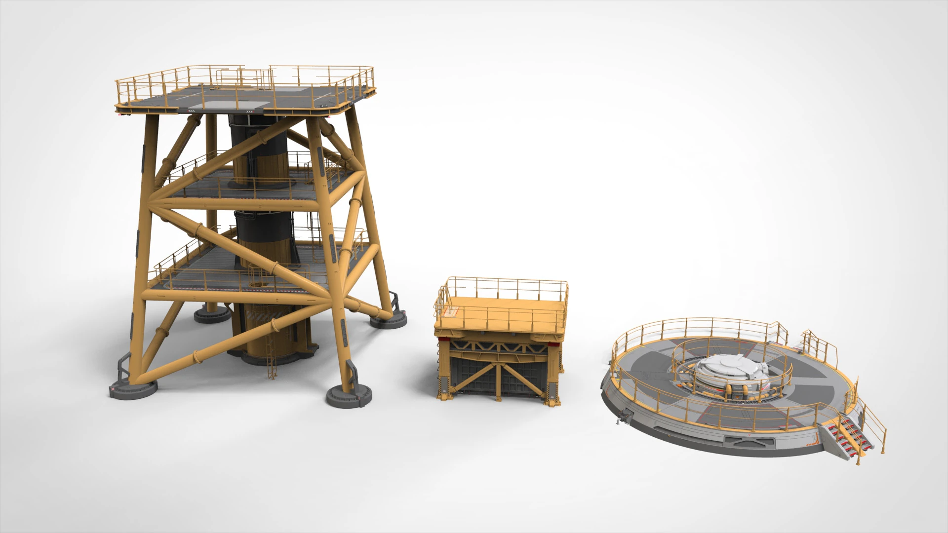 Platforma science fiction 1 Model 3D .c4d .max .obj .3ds .fbx .stl .blend