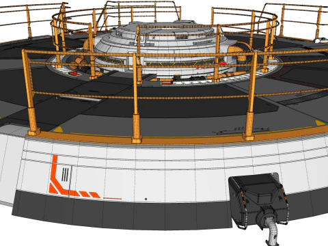 Platforma science fiction 1 Model 3D