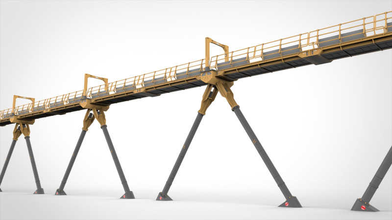 Sci-fi pedestrian bridge 3 Modelo 3D .c4d .max .obj .3ds .fbx .stl .blend 