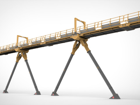Sci-fi pedestrian bridge 3 Modelo 3D