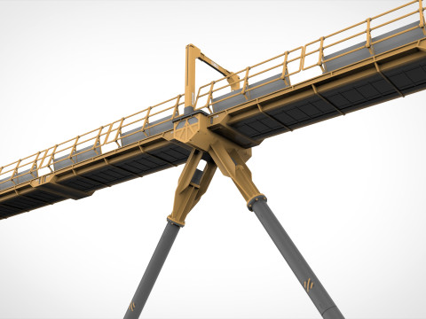 Sci-fi pedestrian bridge 3 Modelo 3D