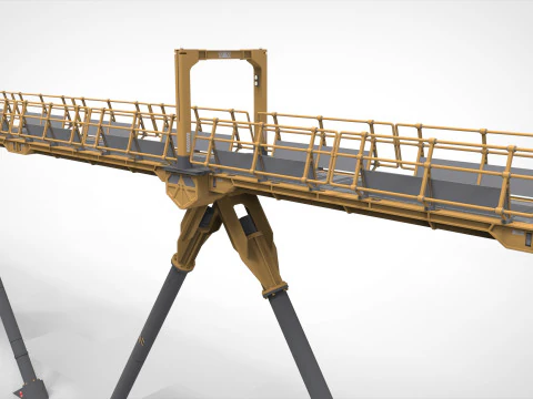 Ponte pedonal de fic&ccedil;&atilde;o cient&iacute;fica 3 Modelo 3D