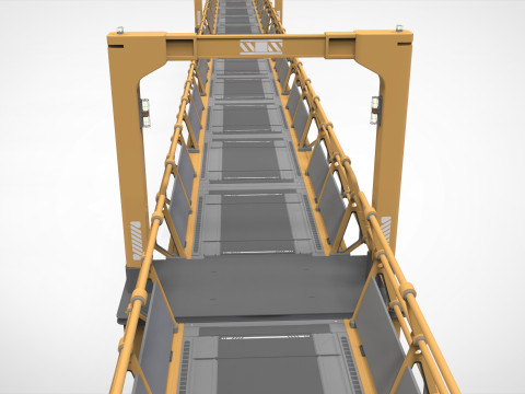 Sci-fi pedestrian bridge 3 Modelo 3D