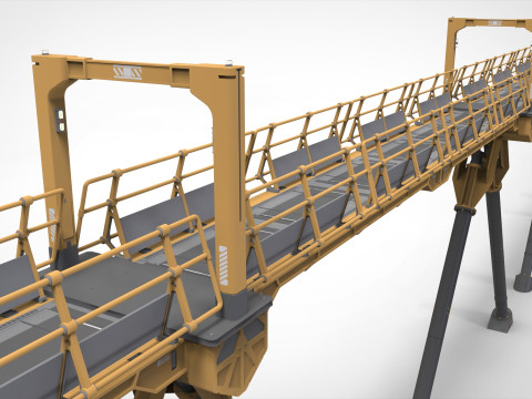 Sci-fi pedestrian bridge 3 Modelo 3D