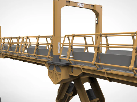 Ponte pedonal de fic&ccedil;&atilde;o cient&iacute;fica 3 Modelo 3D