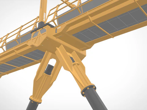 Ponte pedonal de fic&ccedil;&atilde;o cient&iacute;fica 3 Modelo 3D