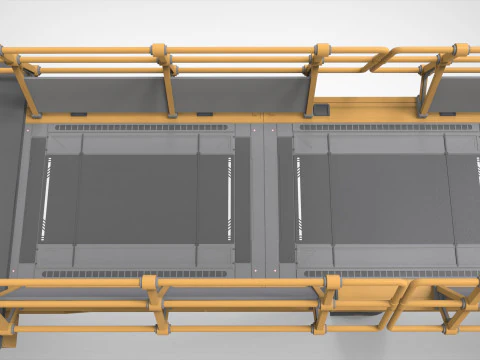 Ponte pedonal de fic&ccedil;&atilde;o cient&iacute;fica 3 Modelo 3D