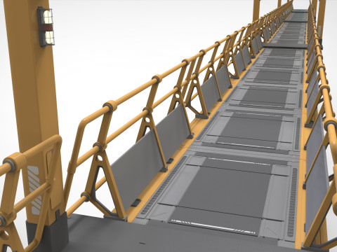 Sci-fi pedestrian bridge 3 Modelo 3D