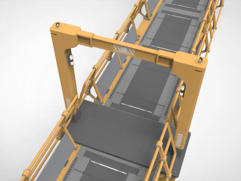 Ponte pedonal de fic&ccedil;&atilde;o cient&iacute;fica 3 Modelo 3D