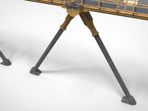 Sci-fi pedestrian bridge 3 Modelo 3D