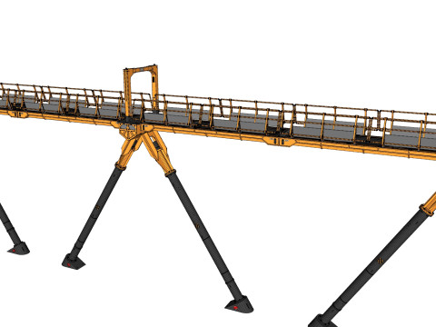 Sci-fi pedestrian bridge 3 Modelo 3D