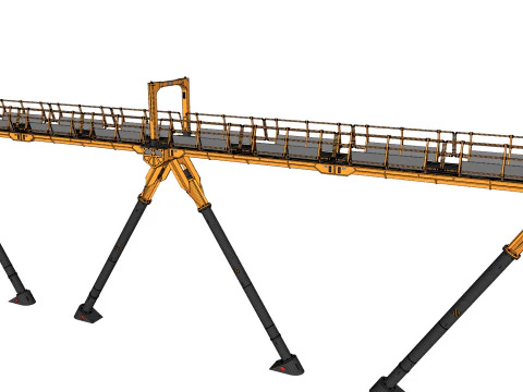 Ponte pedonal de fic&ccedil;&atilde;o cient&iacute;fica 3 Modelo 3D