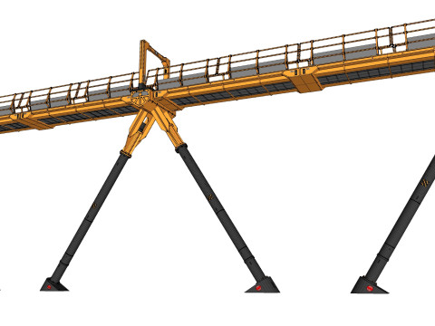 Sci-fi pedestrian bridge 3 Modelo 3D