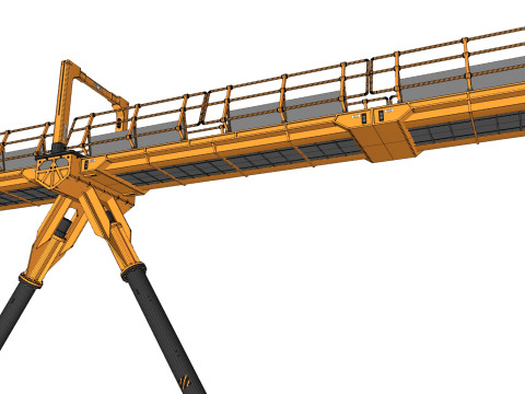 Sci-fi pedestrian bridge 3 Modelo 3D