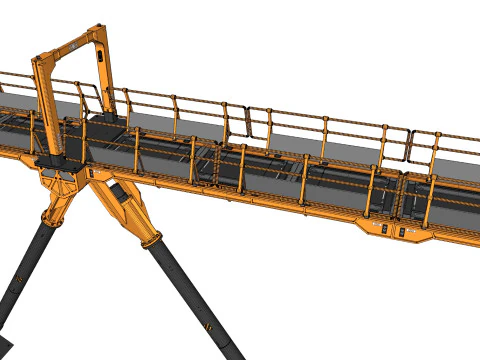 Ponte pedonal de fic&ccedil;&atilde;o cient&iacute;fica 3 Modelo 3D