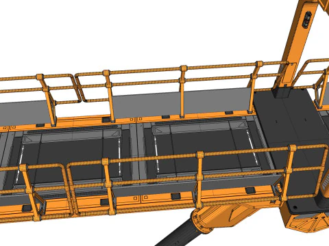 Ponte pedonal de fic&ccedil;&atilde;o cient&iacute;fica 3 Modelo 3D