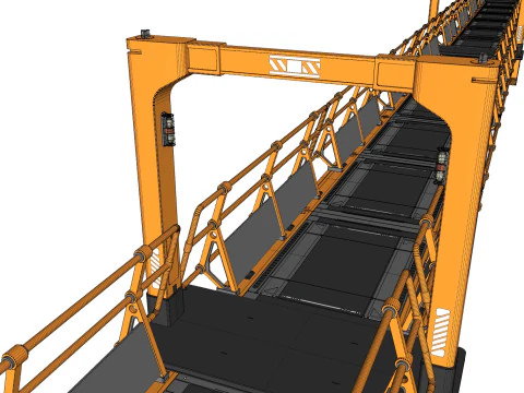 Ponte pedonal de fic&ccedil;&atilde;o cient&iacute;fica 3 Modelo 3D