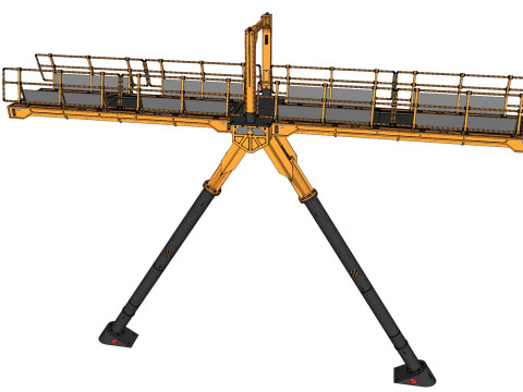 Sci-fi pedestrian bridge 3 Modelo 3D