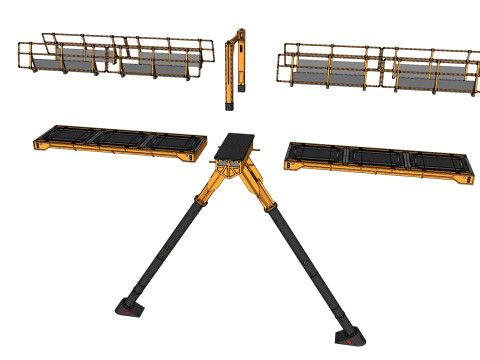 Sci-fi pedestrian bridge 3 Modelo 3D