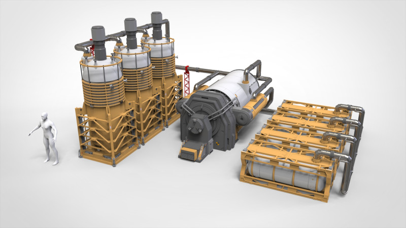 Sci-fi storage tank 4 3D Model .c4d .max .obj .3ds .fbx .stl .blend 