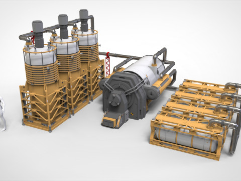 Sci-fi storage tank 4 3D Model